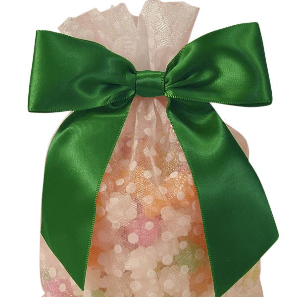 Pre-Tied Satin Bows with Wire Ties – Hunter Green, 1 1/2'' x 4 1/2'' (12 per Package)