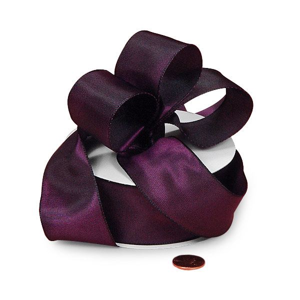 Two-Toned Wired Taffeta Ribbon 1 1/2 '' X 25 yd Purple/Black Color 1 / roll