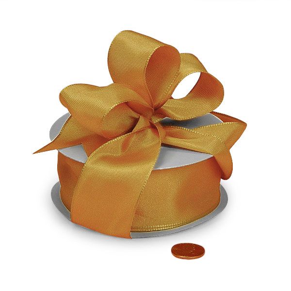Two-Toned Wired Taffeta Ribbon 1 1/2 '' X 25 yd Gold/Gold Color 1 / roll