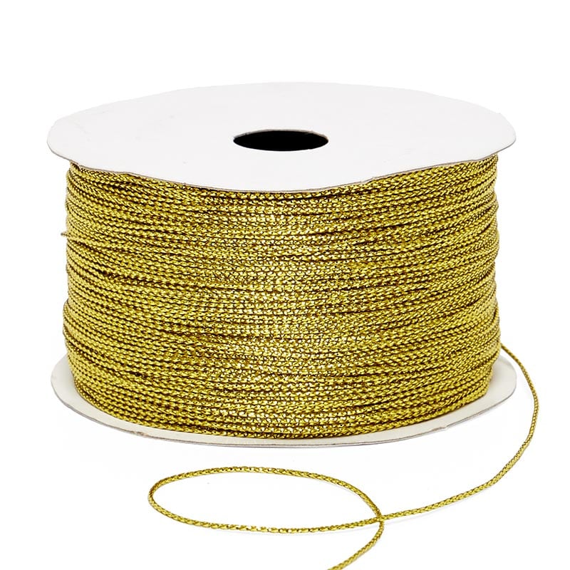 Thin (1 mm) Metallic Cord Gold Color 1 / ROLL