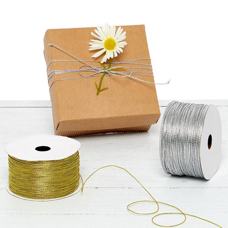 Thin (1 mm) Metallic Cord Silver Color 1 / ROLL