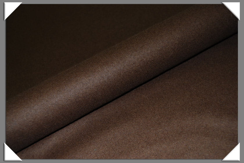 Brown Wool/Nylon Melton Fabric - Brown, Melton Fabric, 58/60" Width (1 Yard)