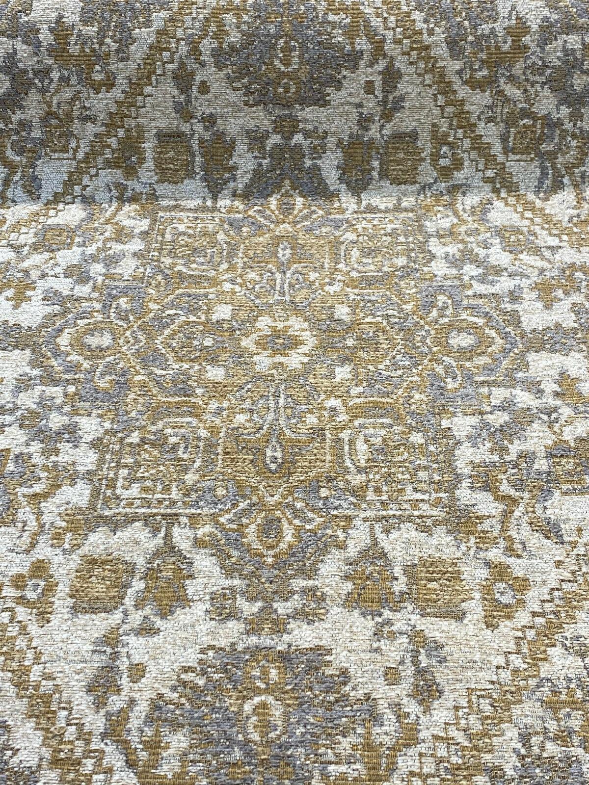 Hamaden Chenille Upholstery Fabric - Alabaster Gold, Heavyweight, 56" Width (1 Yard)