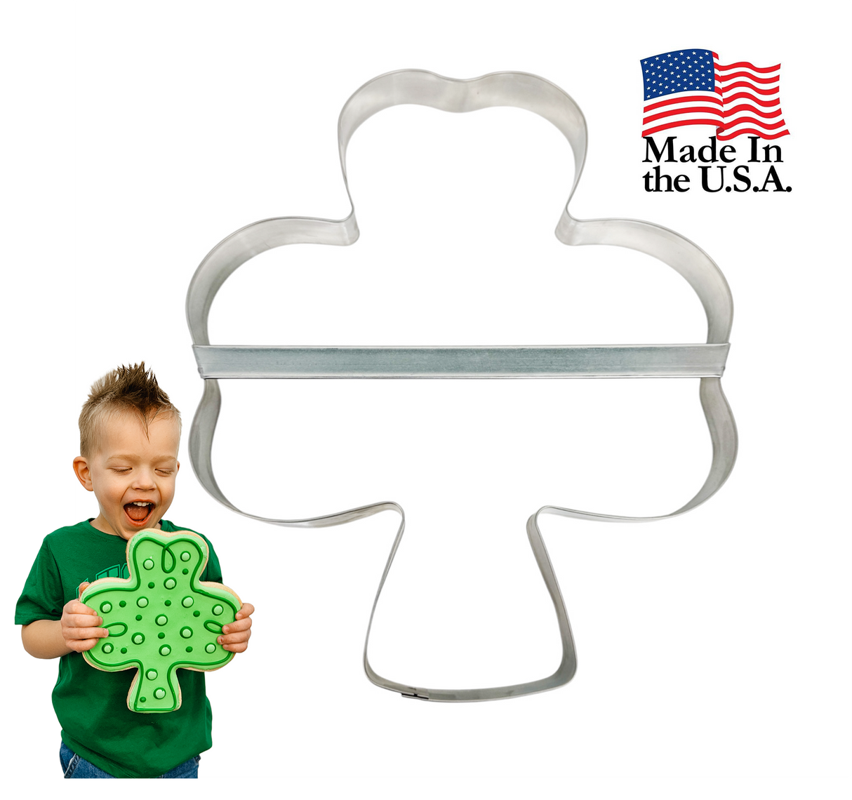 Extra Large Shamrock with Brace Cookie Cutter 9.5 in BR1767