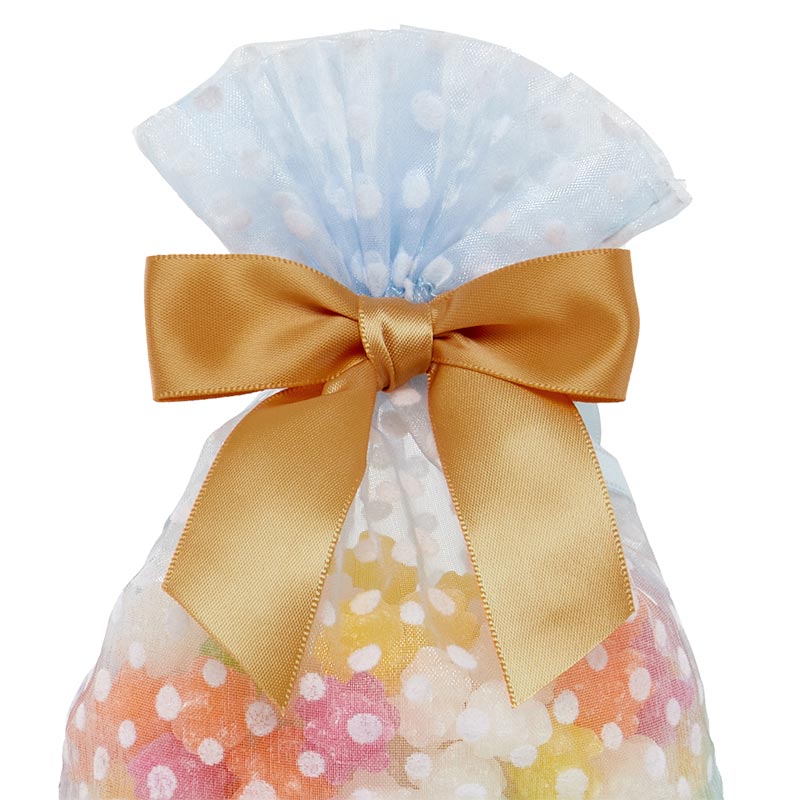 Pre-Tied Satin Bows with Wire Ties – Old Gold, 7/8'' x 3'' (12 per Package)