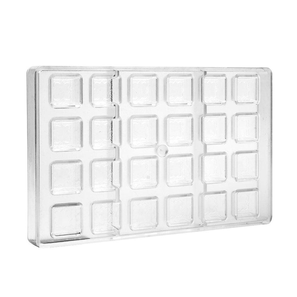 Greyas Polycarbonate Chocolate Mold, Square, 24 Cavities