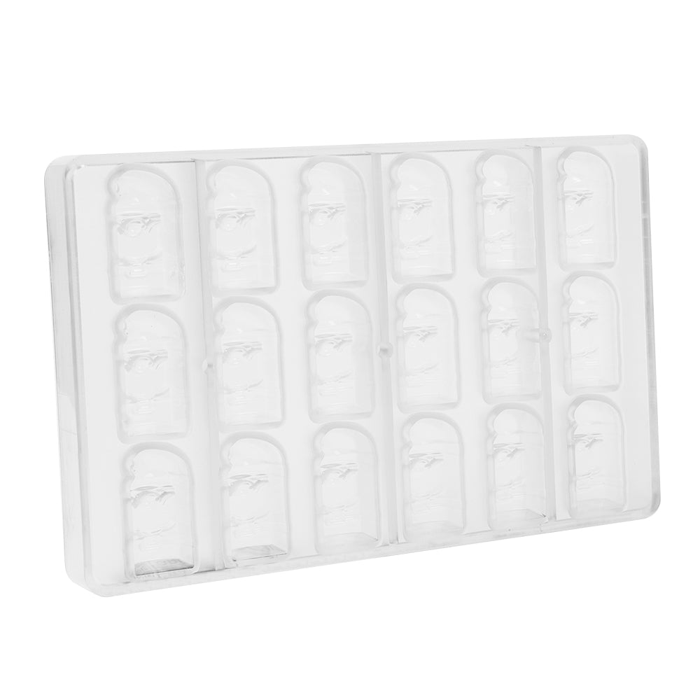 Greyas Polycarbonate Chocolate Mold, Santa Praline by Luis Amado, 18 Cavities