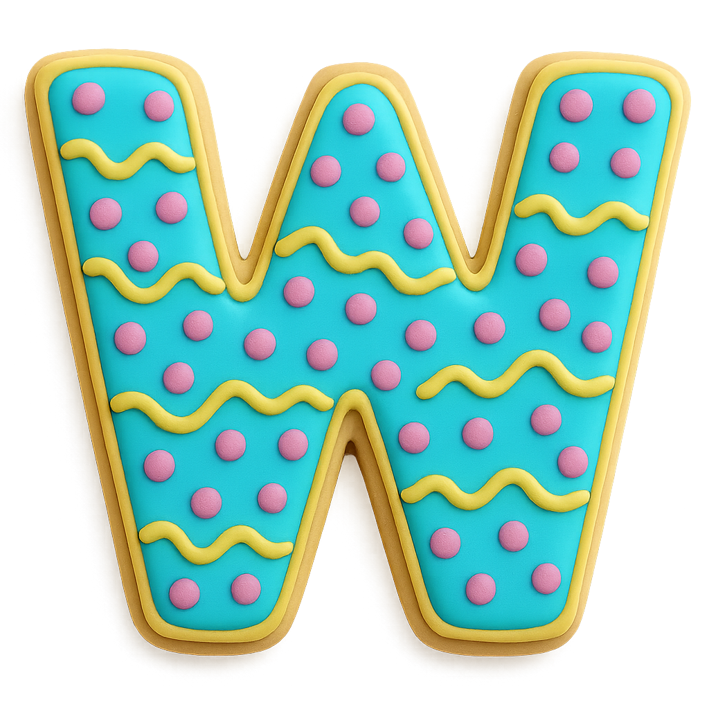 Letter W Tin Cookie Cutter 3 in B0123