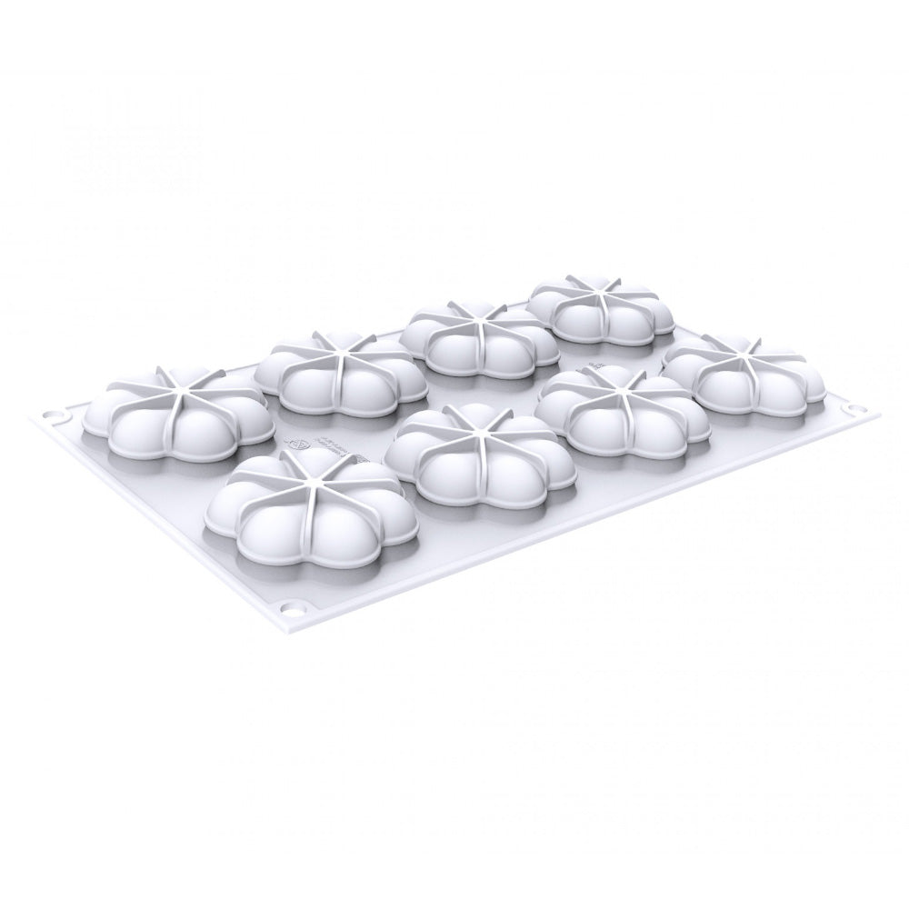 Silikomart KIT TARTE RING BLOSSOM 70, Ring and Mold Set