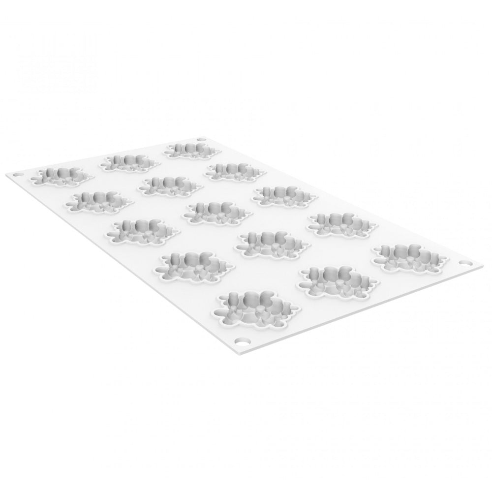 Silikomart FLORA 7 Silicone Baking & Freezing Mold, 0.2 oz., 15 Cavities