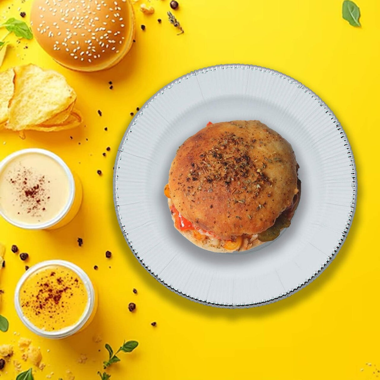 8 Ct. Winter Princess Ice Castle Dessert Plates Sparkling Snowy Scene