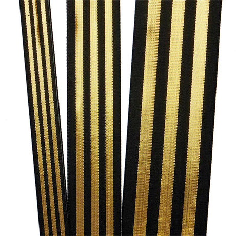 Vertical Striped Metallic Ribbon 1 1/2 '' X 25 yd - 1 / ROLL