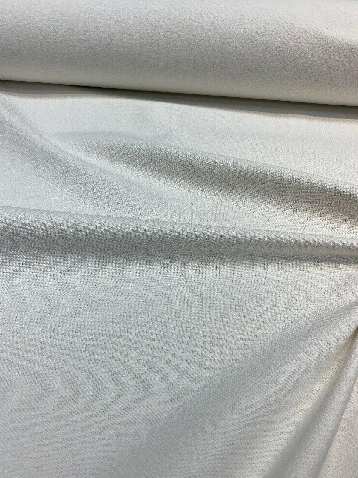 Kashmire Bleach Cotton Polyester Upholstery Fabric - Off White, Soft Hand, 59-60" Width (By The Yard)