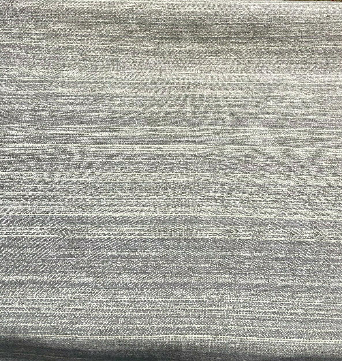 Robert Allen Ocean Ash Chenille Fabric - Gray Blue Stripe, 56" Width, 7" Horizontal Repeat (1 Yard)