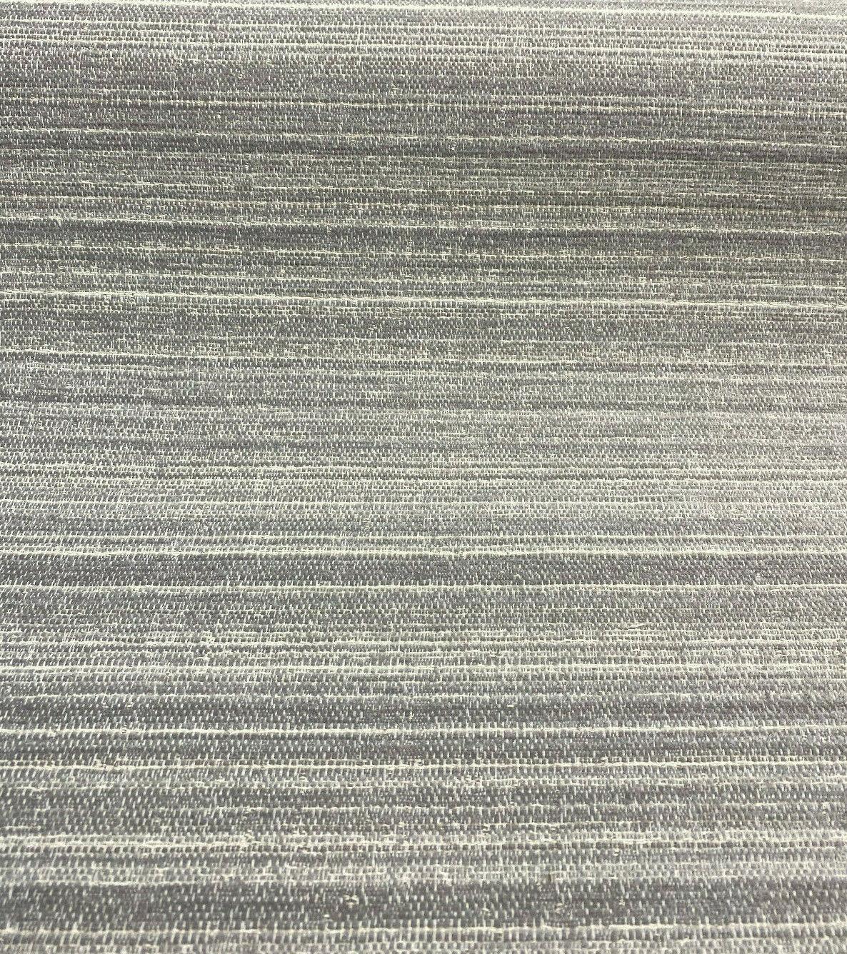Robert Allen Ocean Ash Chenille Fabric - Gray Blue Stripe, 56" Width, 7" Horizontal Repeat (1 Yard)