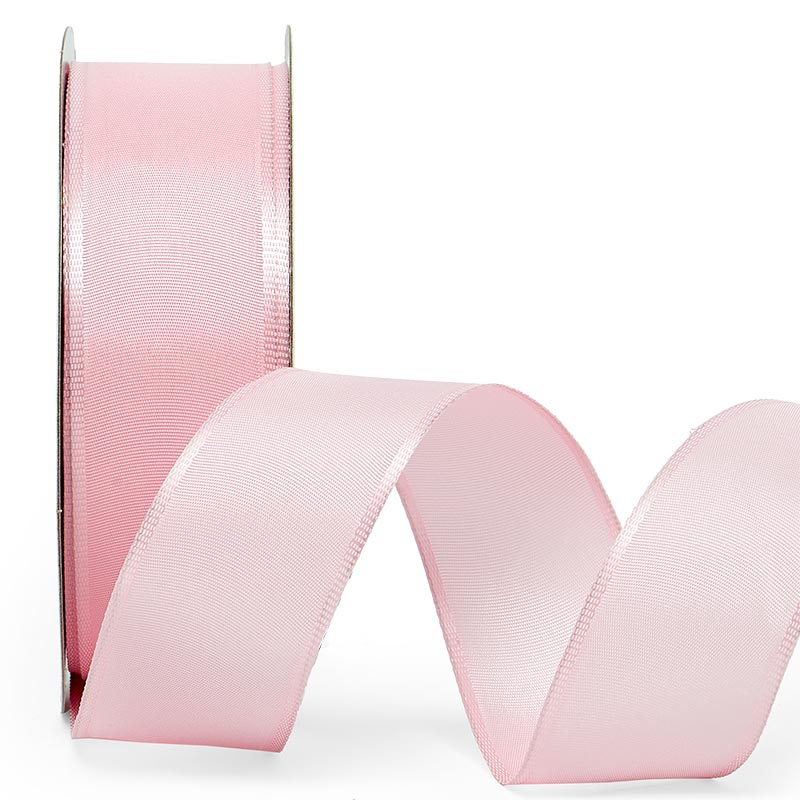 Trevia Taffeta Wired Ribbon 2 1/2 '' X 25 yd Pink Color 1 / roll