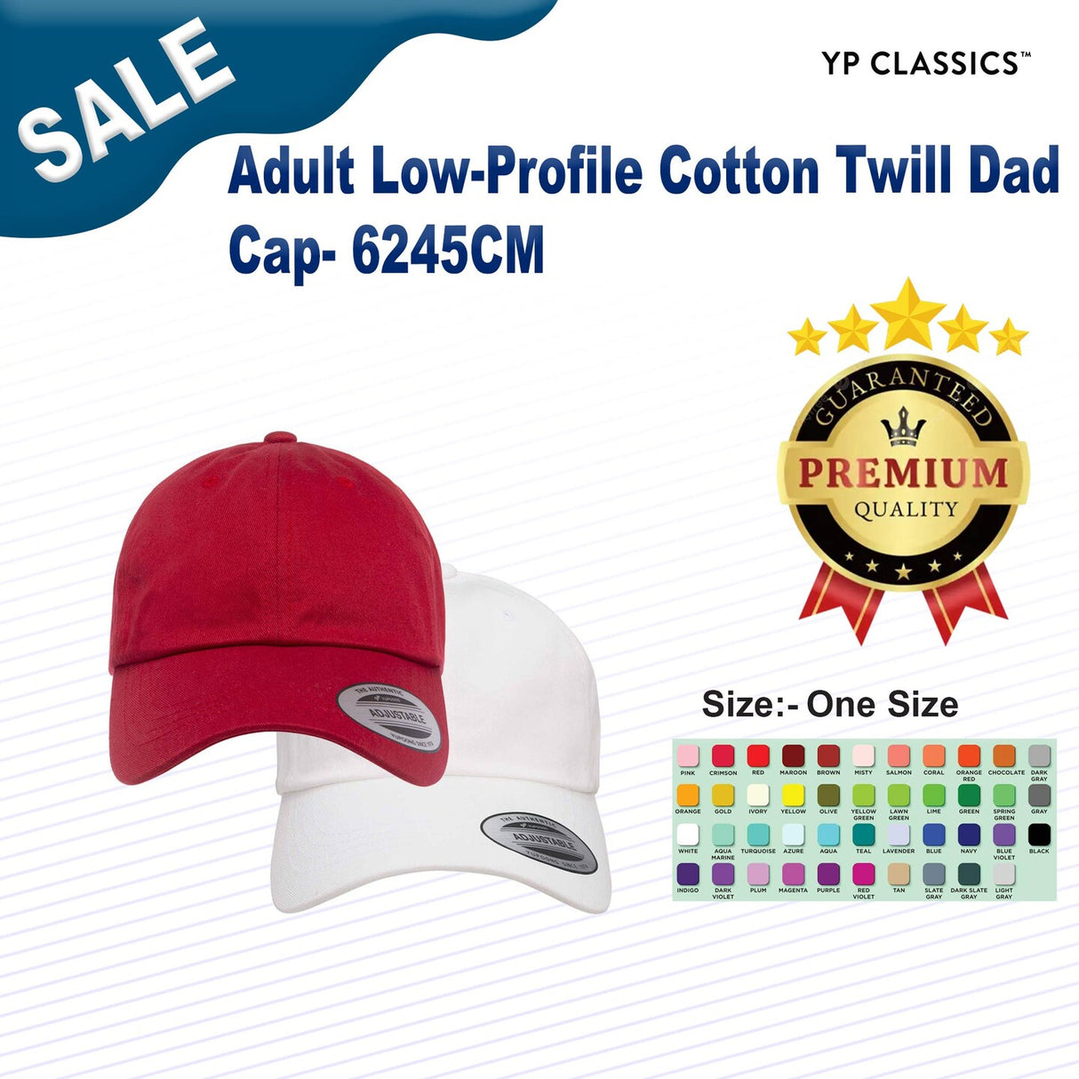 YP Classics® Adult Low-Profile Cotton Twill Dad Cap