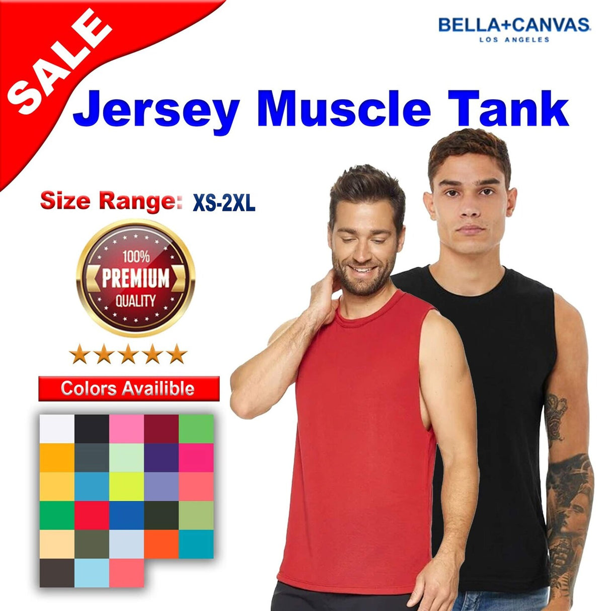 BELLA + CANVAS® Jersey Muscle Tank - 3483