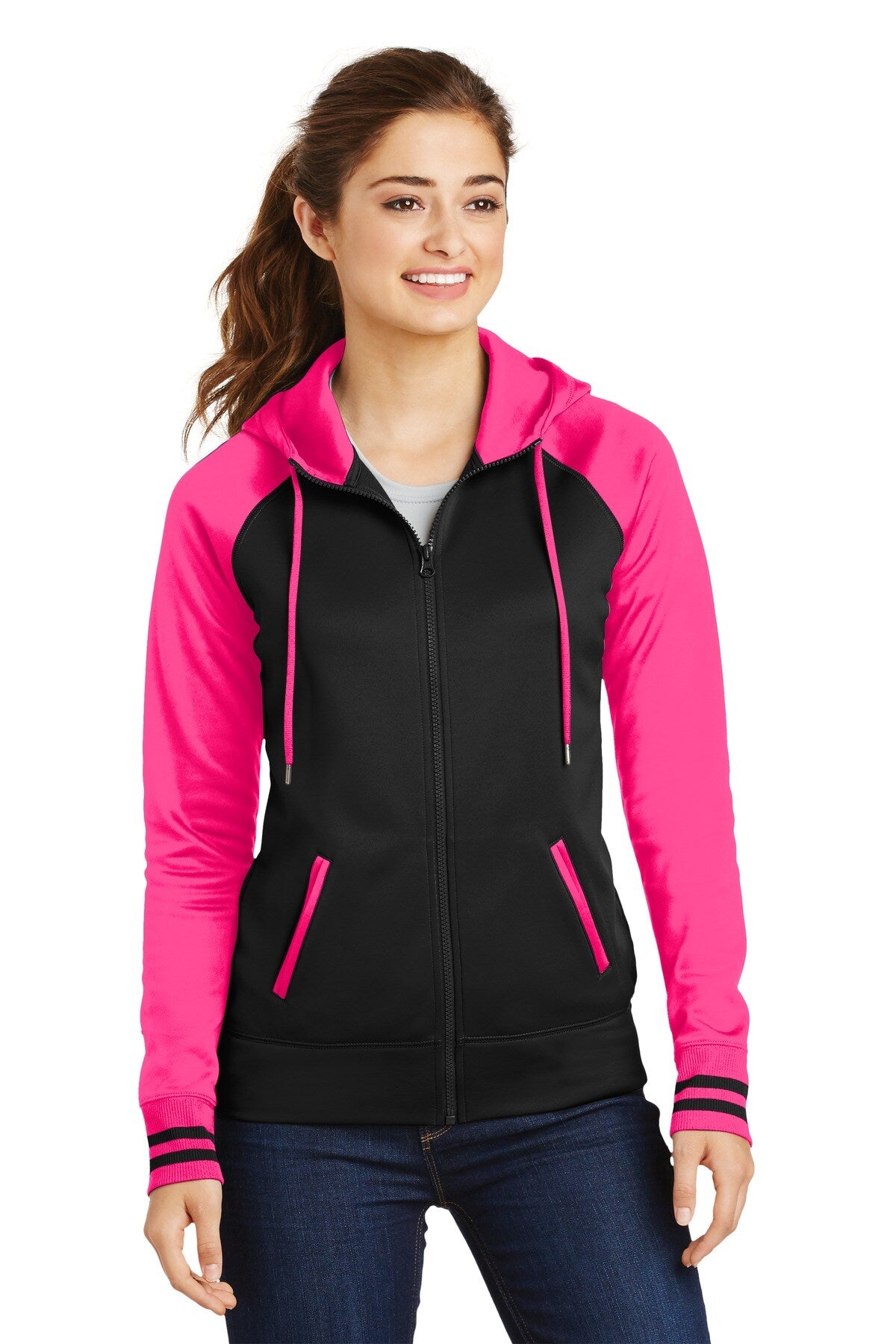 Sport-Tek® Women’s Sport-Wick Varsity Fleece Full-Zip Hooded Jacket