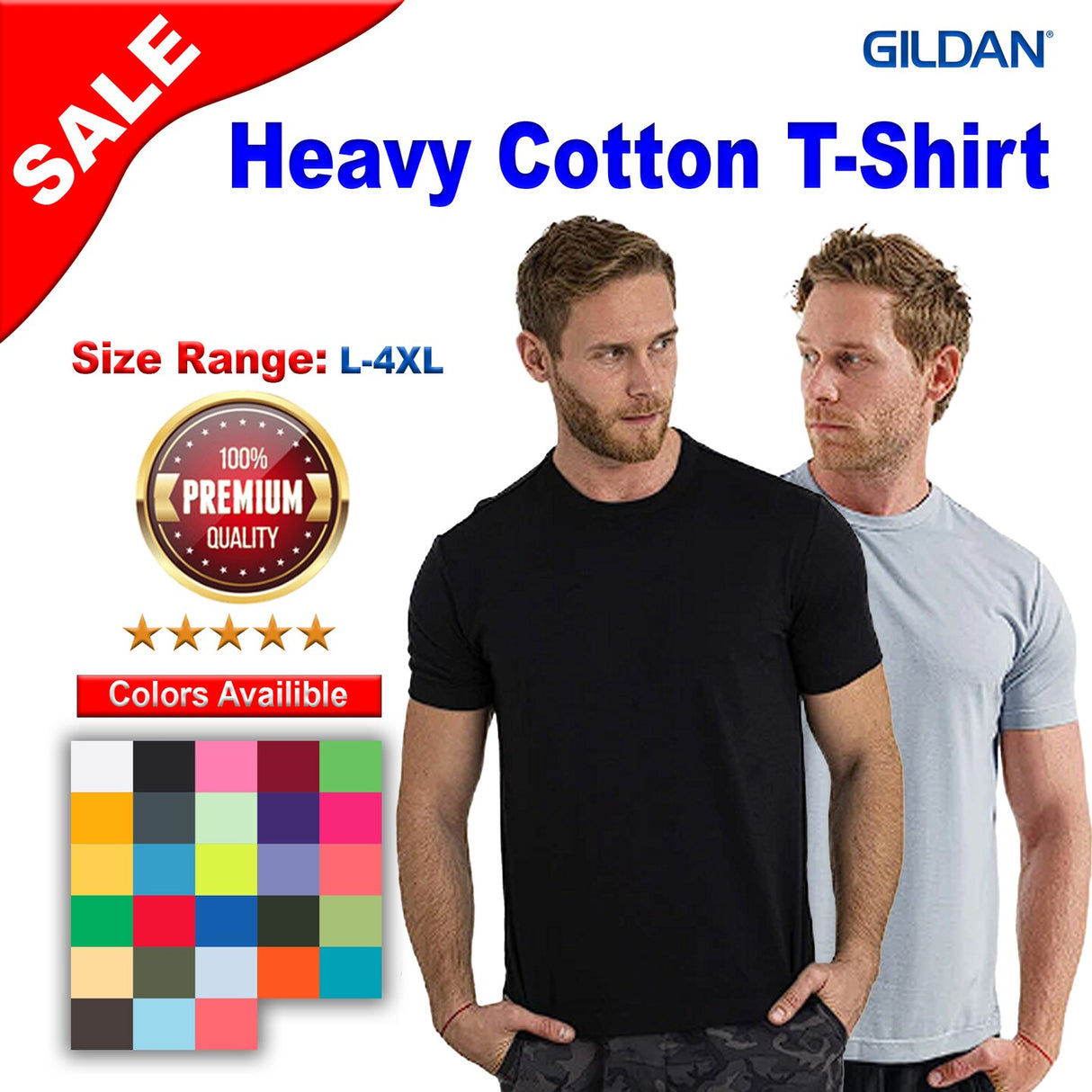 Gildan® Heavy Cotton Crewneck Short Sleeve T-Shirt