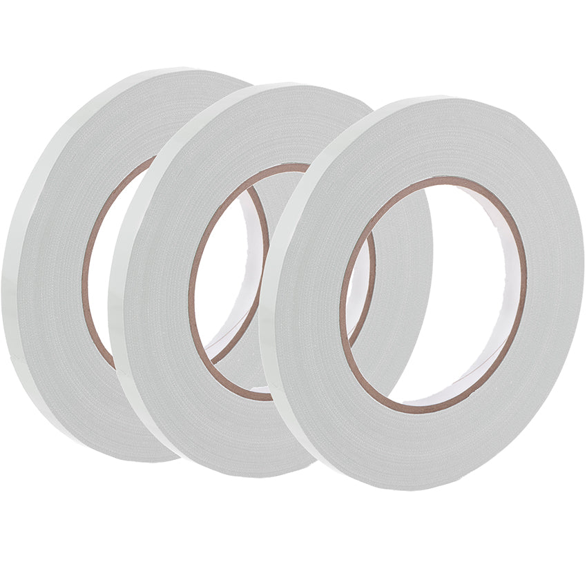 Tape for Poly Bag Sealer, White, 3/8 Inch x 180 Yards - Pack of 3 Rolls