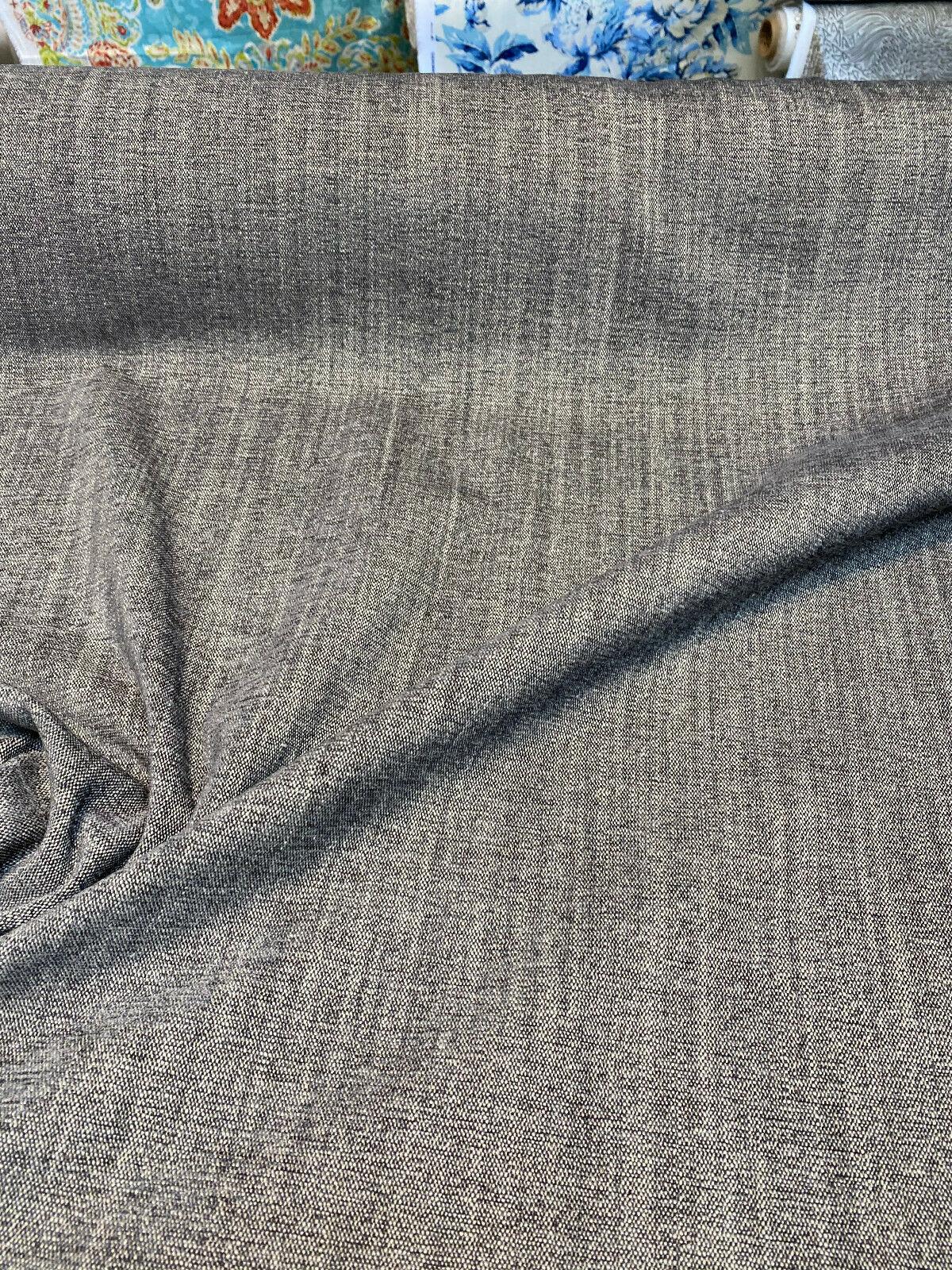 Brixton Storm Linen Blend Chenille Fabric - Antique Dark Olive, Textured, 57" Width (1 Yard)