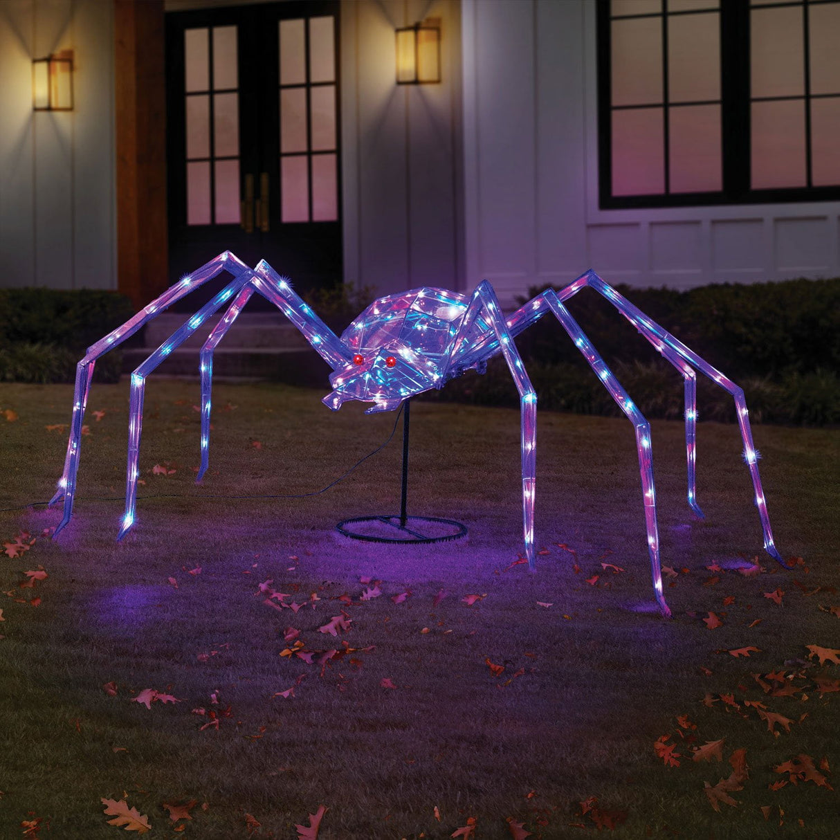 5.5 Foot Pre Lit Prismatic Spider Halloween Decoration