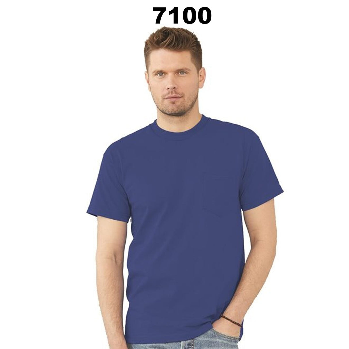 Bayside® USA-Made Short Sleeve Crewneck Pocket T-Shirt