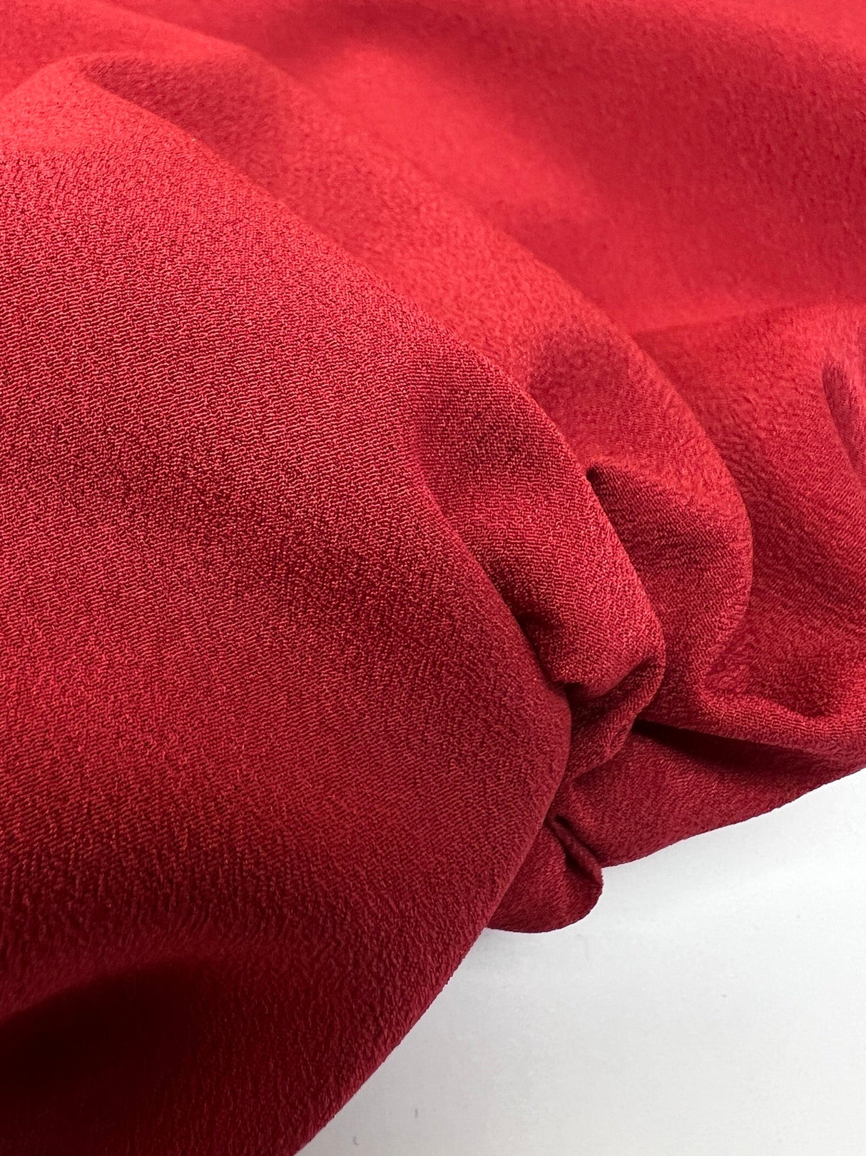 Red Crepe Fabric