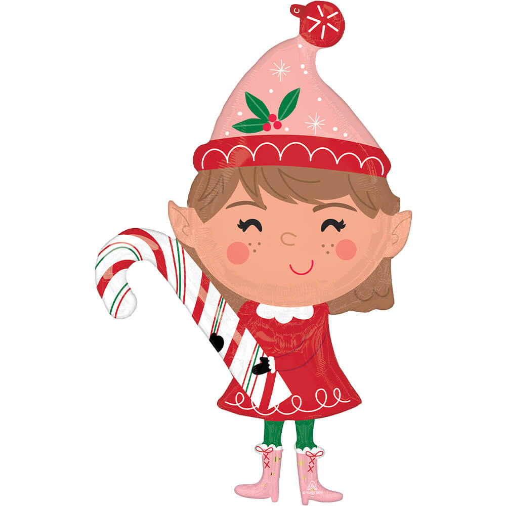Foil Balloon Merry Christmints Elf