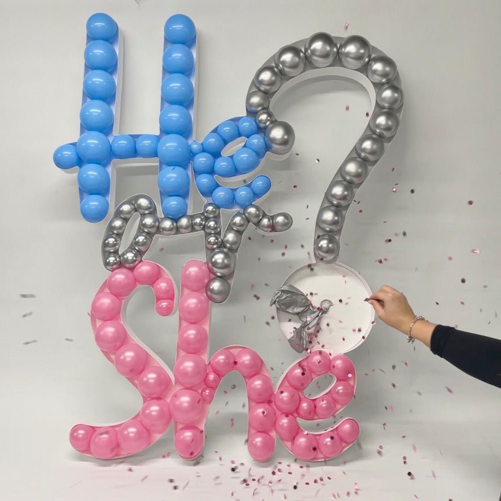 Mosaic Frame Gender Reveal Decor