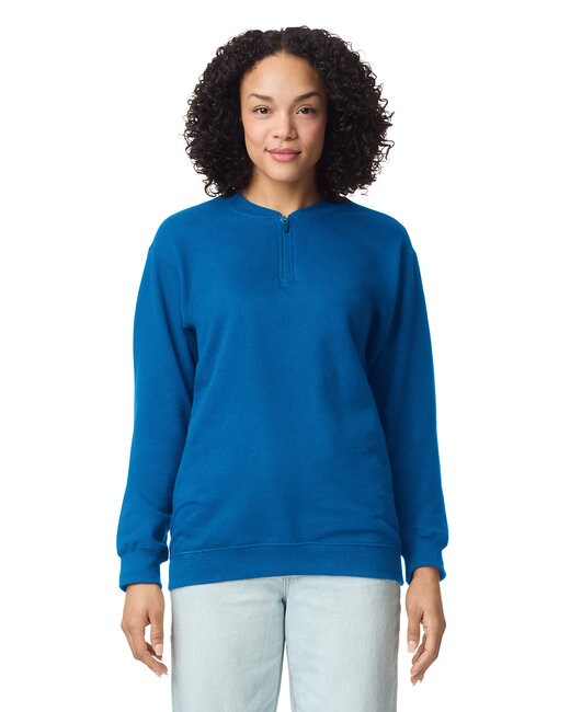 Gildan® Unisex Softstyle Midweight 1/4 Zip Long Sleeve Sweatshirt