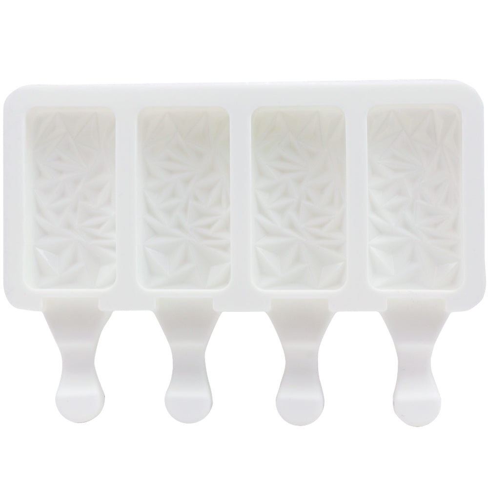 O'Creme Silicone Ice Cream Pop Mold, Abstract, 4 Cavities