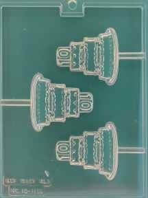 Celebration Cake Pop 10 Chocolate Mold - ECAO1158