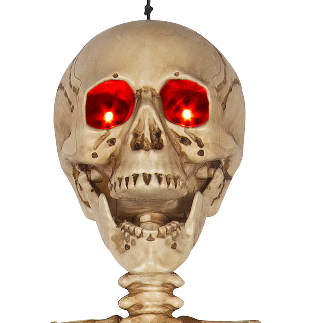 Haunted Living 5-ft Hanging Skeleton with Lit Eyes Halloween Decoration