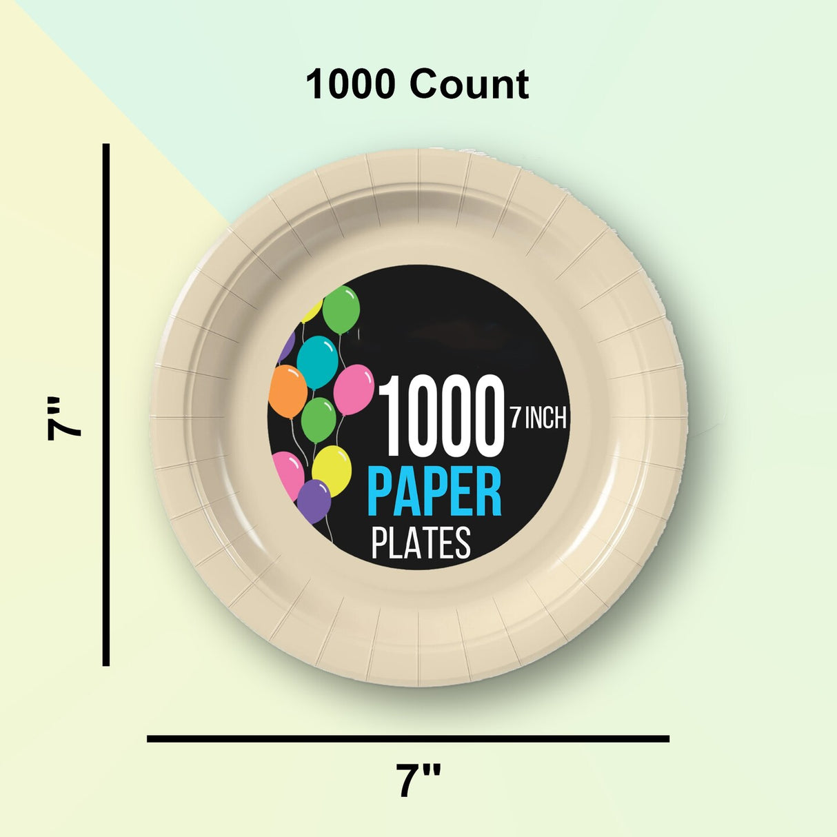 1000 Count Ivory Disposable Paper Plates Party Supplies 7 Inch