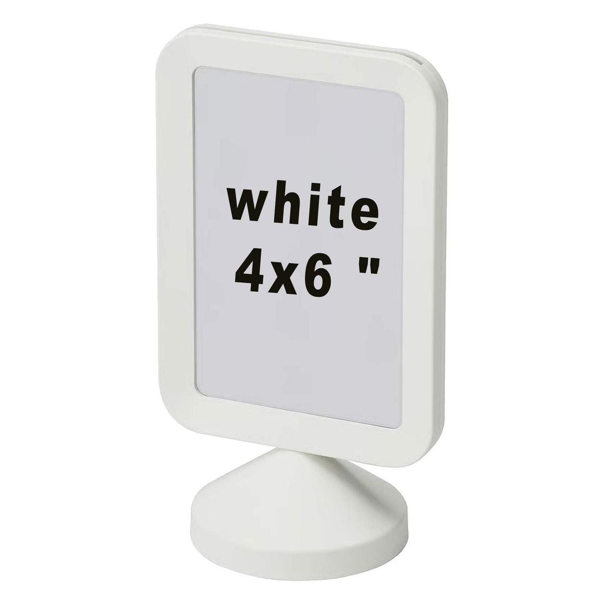 4x6 White Double-Sided Photo Frame – Freestanding Picture & Menu Holder