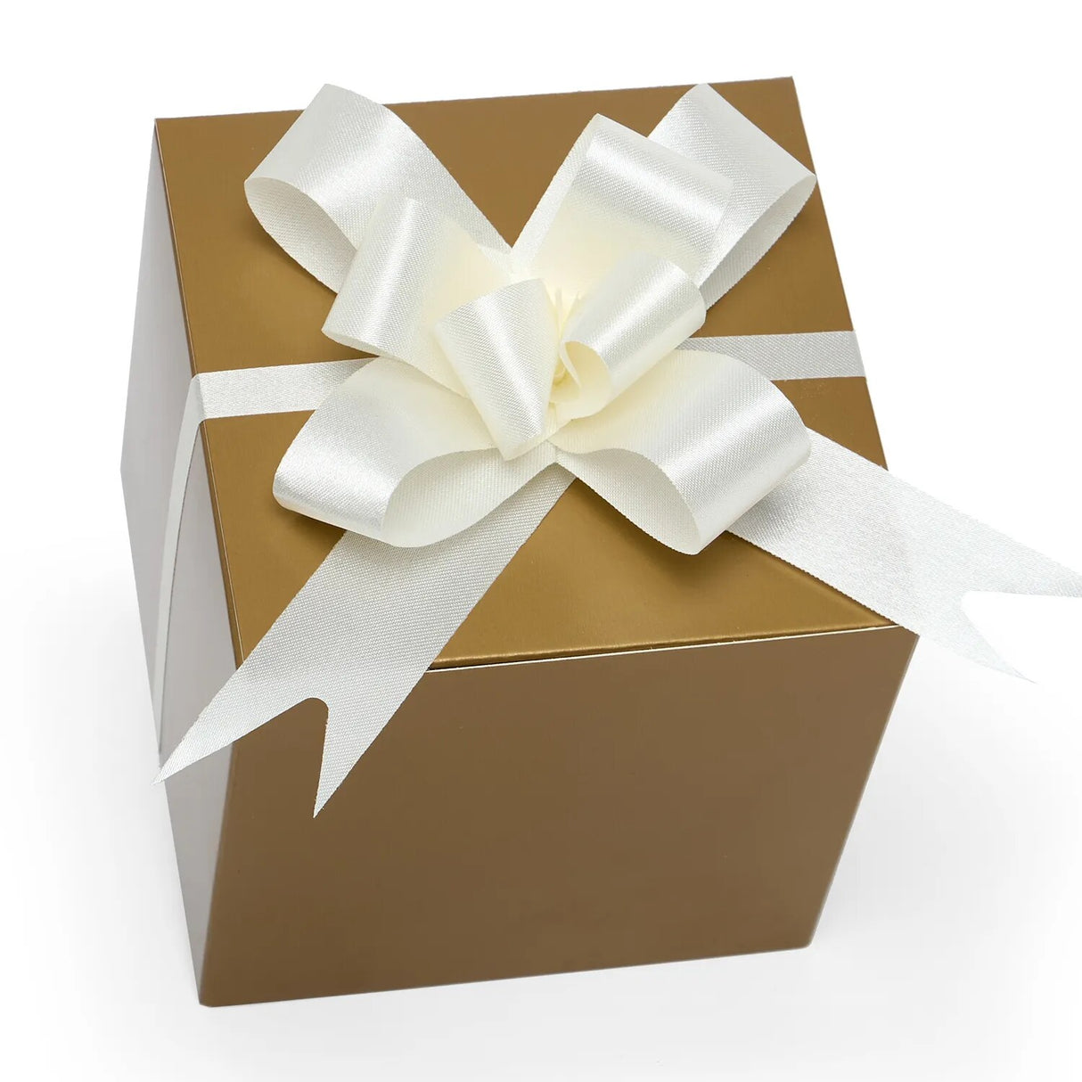 Satin Fabric Butterfly Pull Bows 4 '' Ivory Color 50 each / package