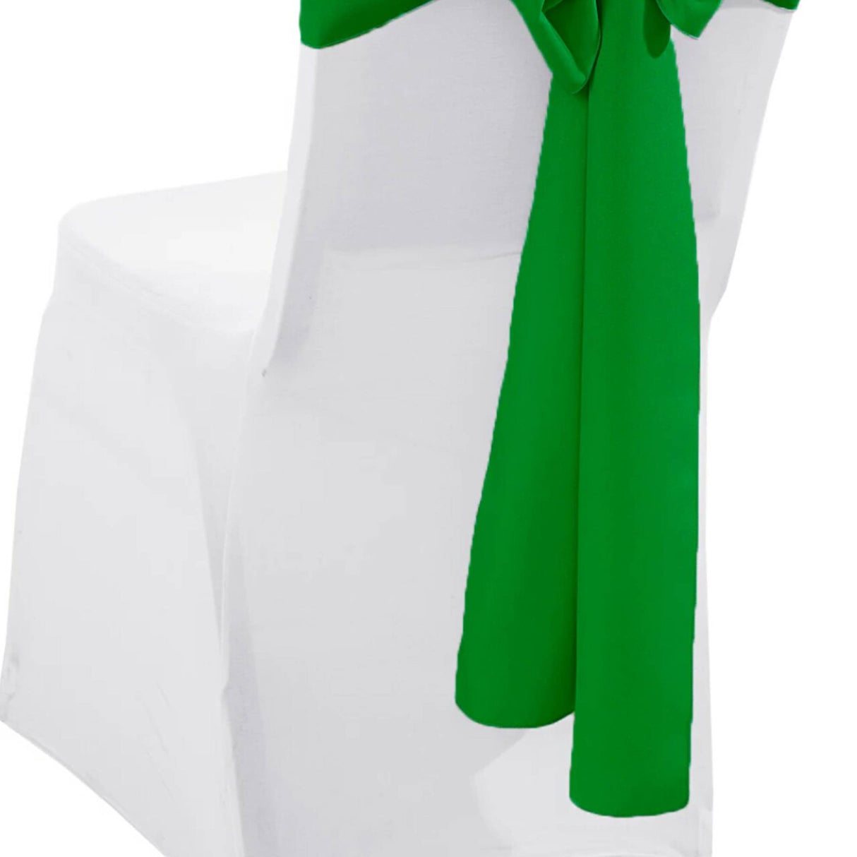 10 Pieces Emerald Green Polyester Chair Sashes 8"x108", Durable Wrinkle Resistant