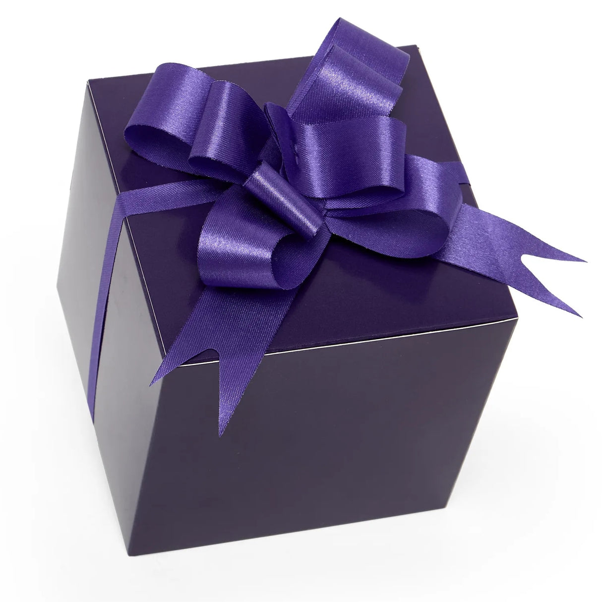 Satin Fabric Butterfly Pull Bows 4 '' Dark Purple Color 50 each / package