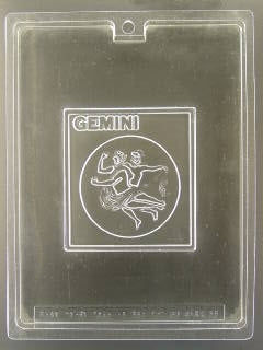 Gemini Astrology Zodiac Horoscope Square Chocolate Mold - ECAO394