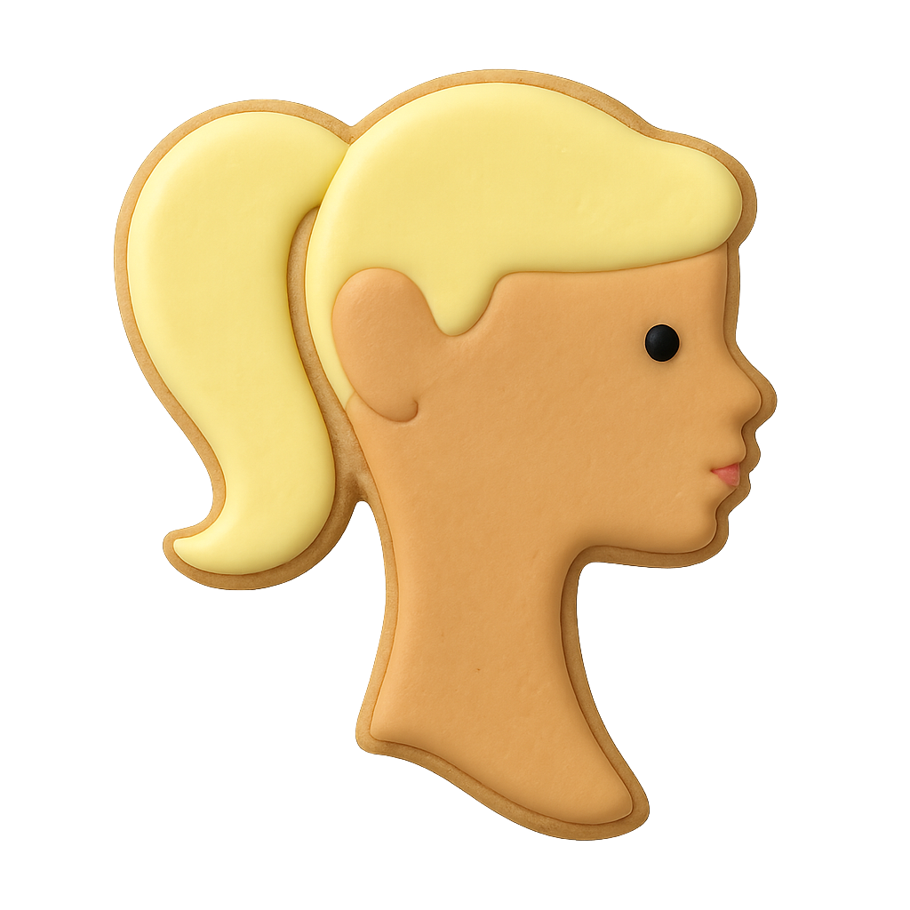Doll Head Cookie Cutter 4.25 in B1183