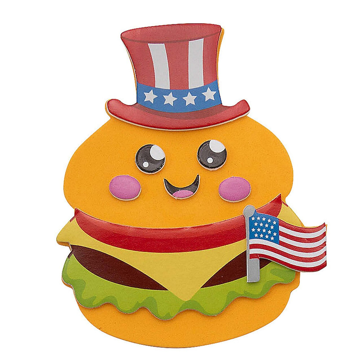 4" Patriotic Hamburger & Hot Dog Magnet Craft Kit Makes 12