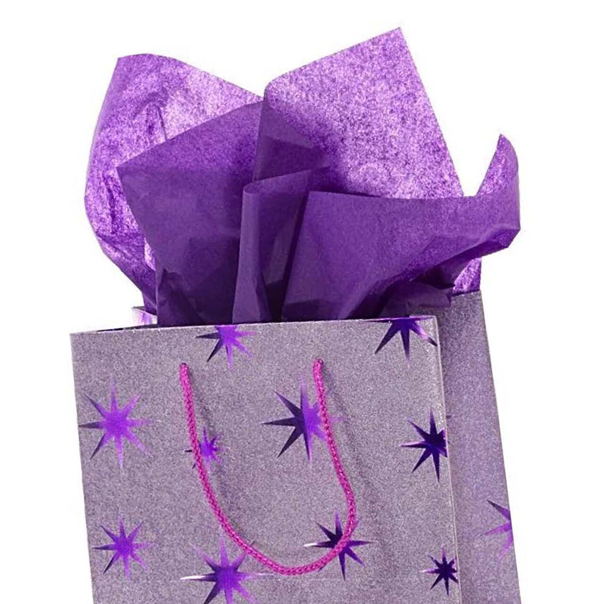 Trendy Metallic Star Tote 7.88" x 4.5" x 9.75"