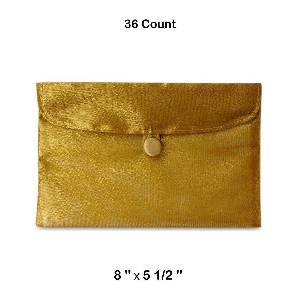 Fabric Gift Envelopes 8 '' x 5 1/2 '' Gold Color 12 EACH / PACKAGE
