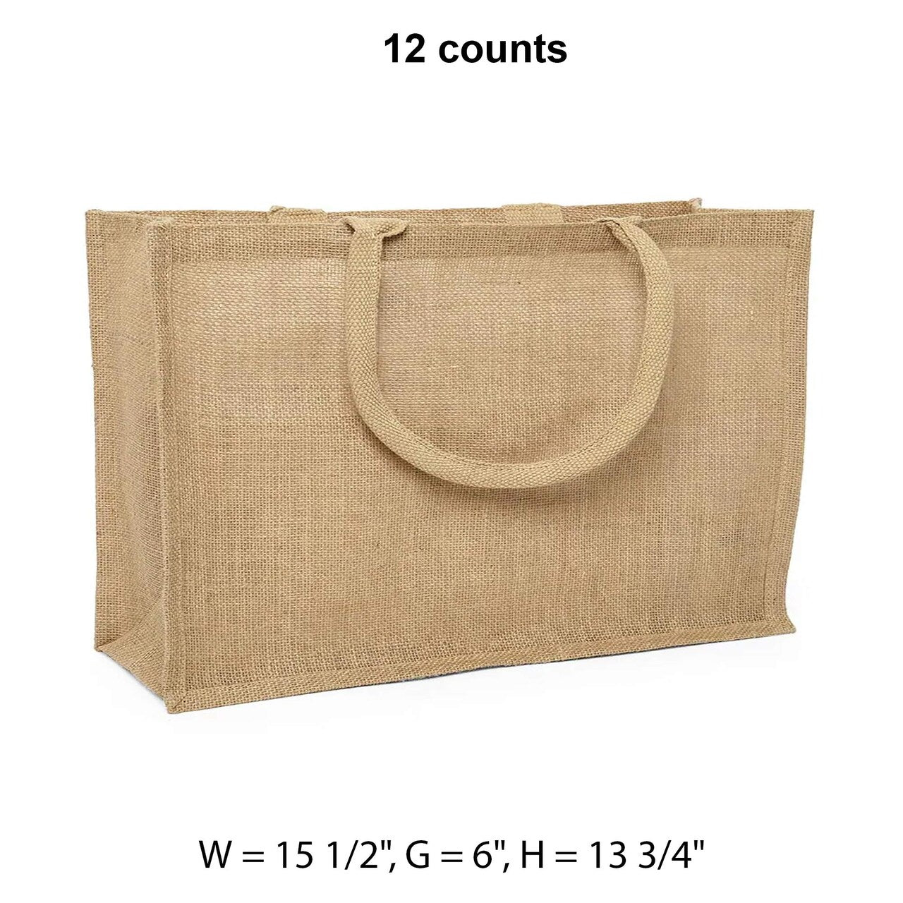 Jute Shopping Bags 15 1/2 '' X 6 '' X 13 3/4 '' Large