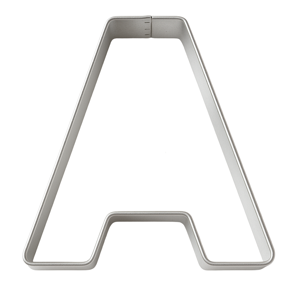 Letter A Tin Cookie Cutter 3 in B0101