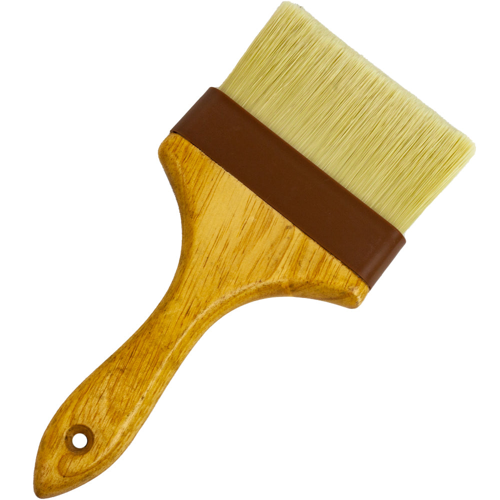 Johnson Rose Boar Bristle Pastry / Basting Brush with Wood Handle, 4" Wide