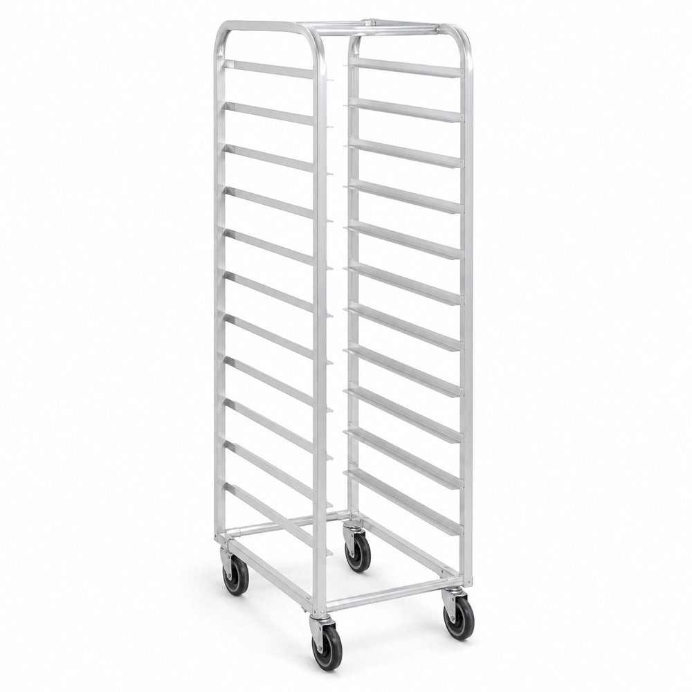 Channel Bun / Sheet Pan Rack, Aluminum, Front Loading, 70-1/4" High, For 12 Pans