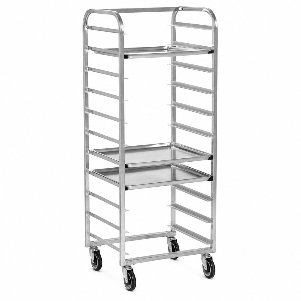 Channel Bun Pan Rack, Aluminum, Side Loading, 70-1/4" High, for 15 Pans